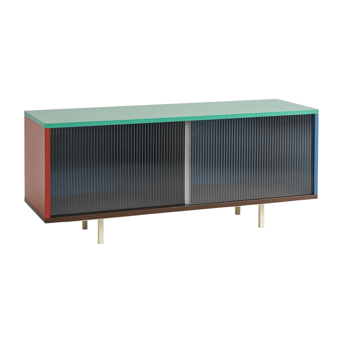 M low sideboard in wood Multi with glass doors - Hay - The Cool Republic