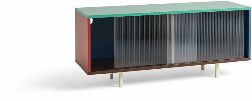 Buffet bas M en bois Multi avec portes vitrées - Hay - The Cool Republic