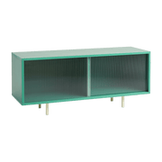 Buffet bas M en bois vert menthe avec portes vitrées - Hay - The Cool Republic