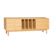 Buffet en bois de chêne naturel 140x37x50cm Nobby - Hübsch - The Cool Republic