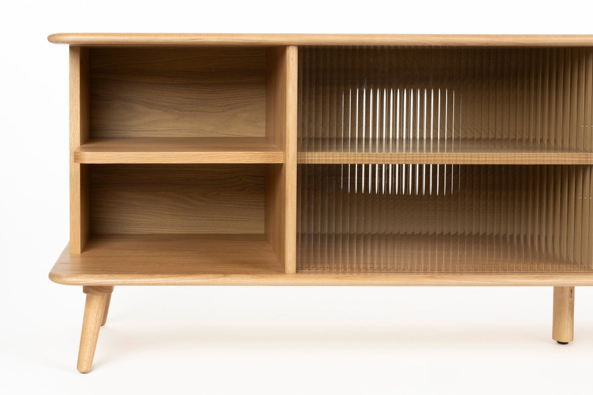 Buffet en bois de chêne naturel 40x180x55cm Rise - Zuiver - The Cool Republic