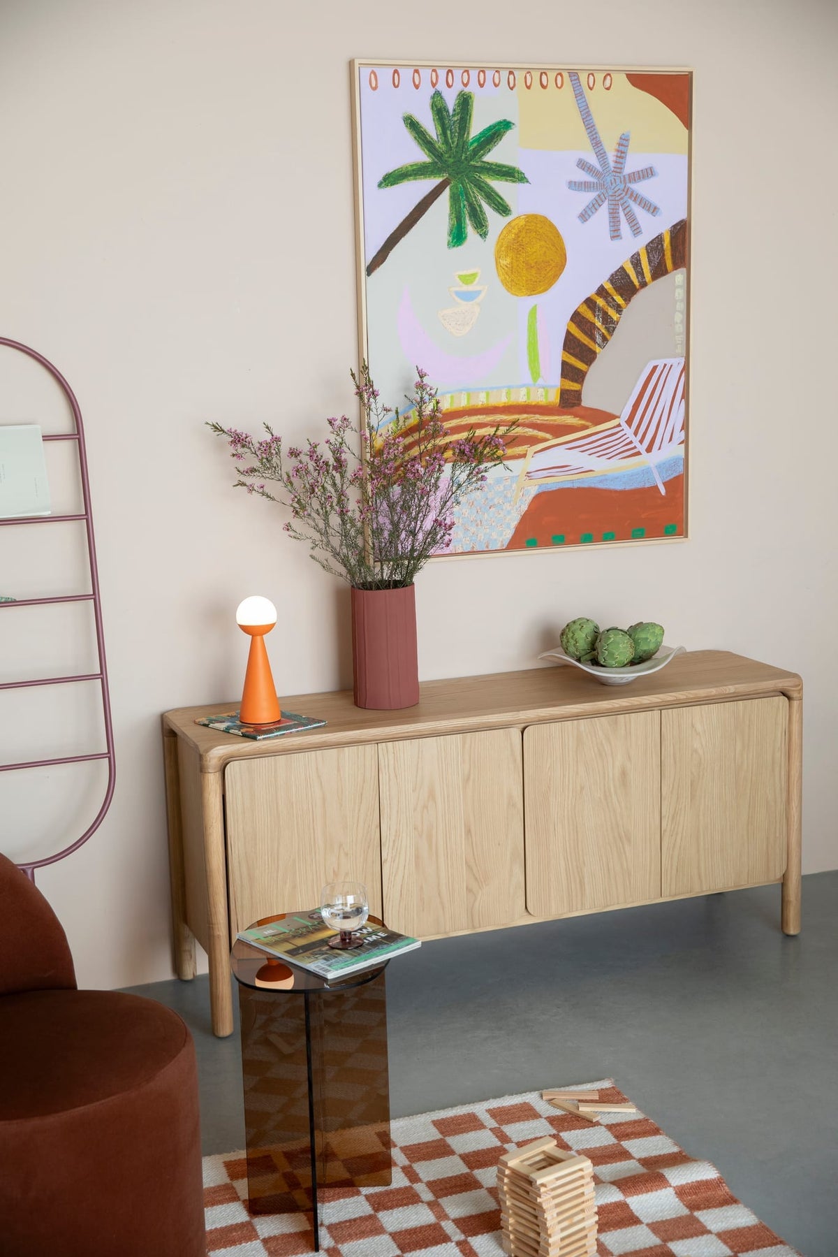 Buffet en bois de frêne marron 42,5x160x70cm Storm - Zuiver — vue 2