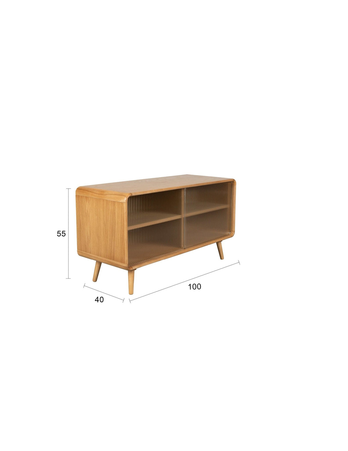Buffet en bois de frêne naturel 40x100x55cm Rise - Zuiver - The Cool Republic