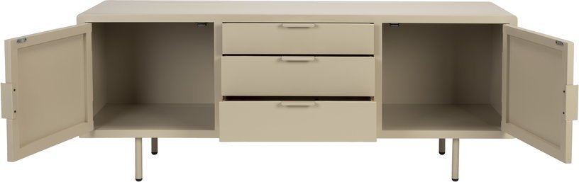 Buffet en bois et métal beige 140x40x55cm Siena - The Cool Republic - The Cool Republic