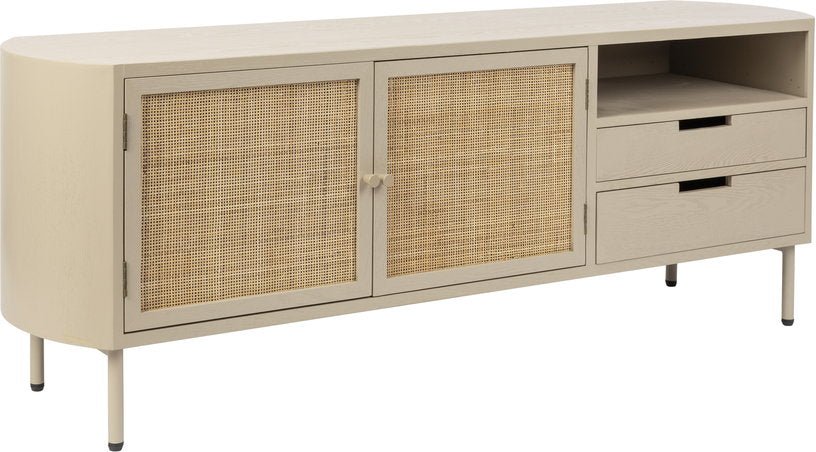 Buffet en bois et métal beige 38x150x55cm Sora - The Cool Republic - The Cool Republic