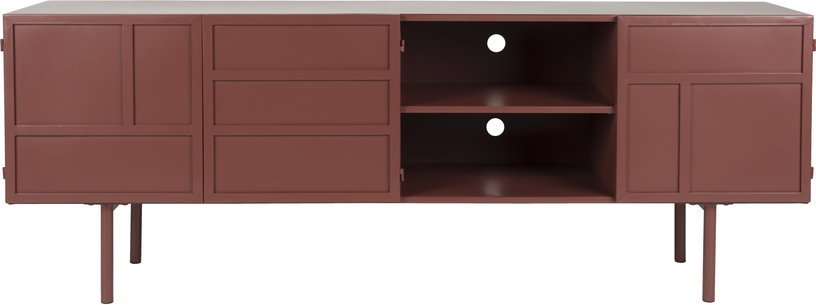 Buffet en bois et métal rouge 160x36x58cm Siena - The Cool Republic - The Cool Republic