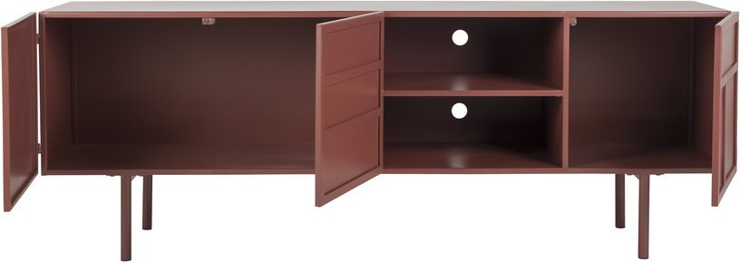 Buffet en bois et métal rouge 160x36x58cm Siena - The Cool Republic - The Cool Republic
