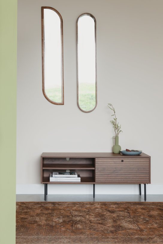 Brown wood and black metal sideboard 120x40x50cm Orson - The Cool Republic - The Cool Republic