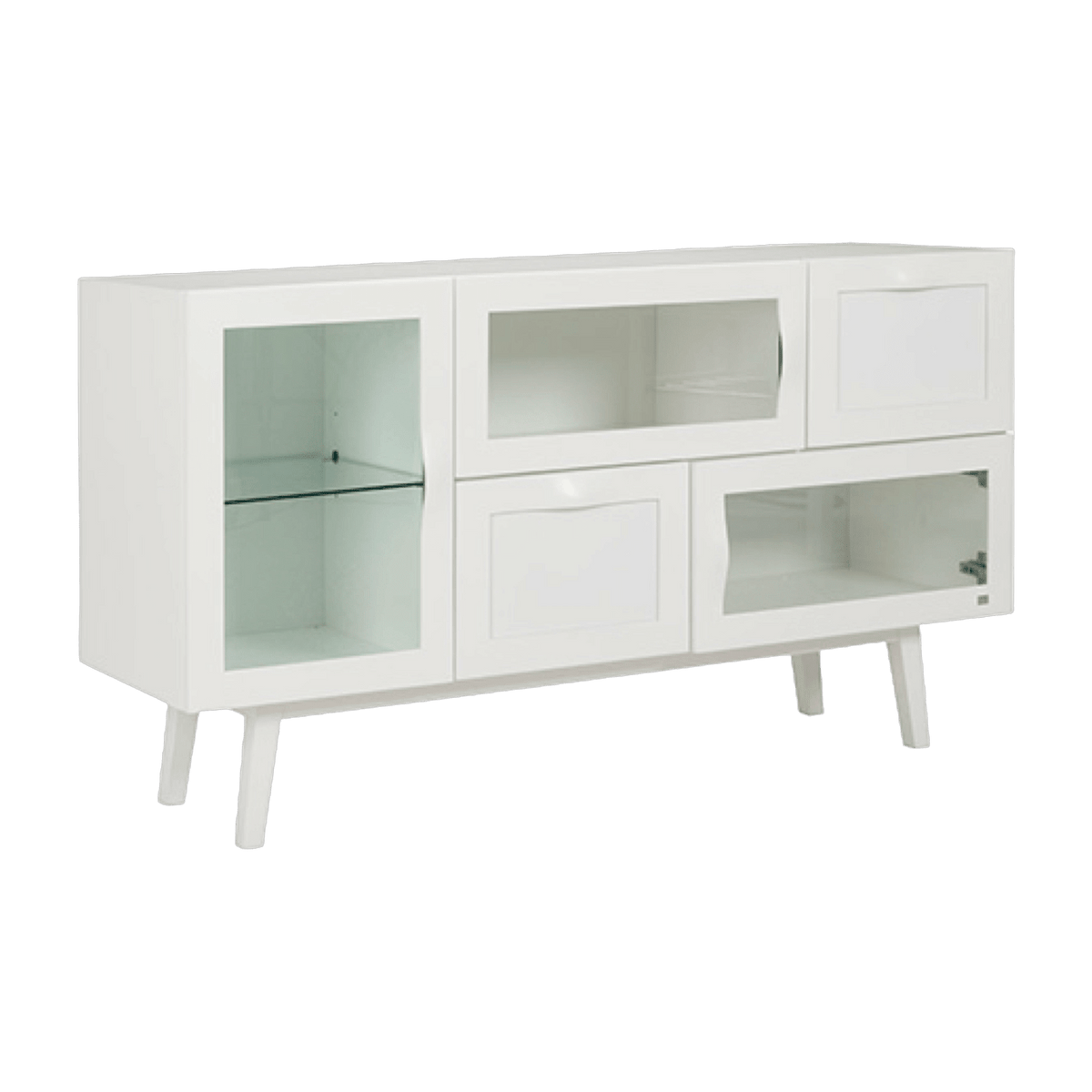 Buffet en bouleau et MDF blanc Rainbow - Hans k - The Cool Republic