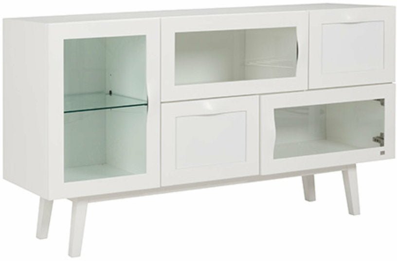 Buffet en bouleau et MDF blanc Rainbow - Hans k - The Cool Republic