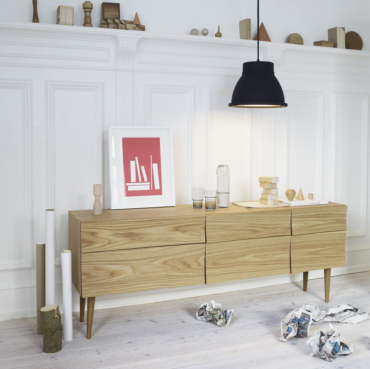 Buffet en chêne noir 180 cm Reflect - Muuto - The Cool Republic