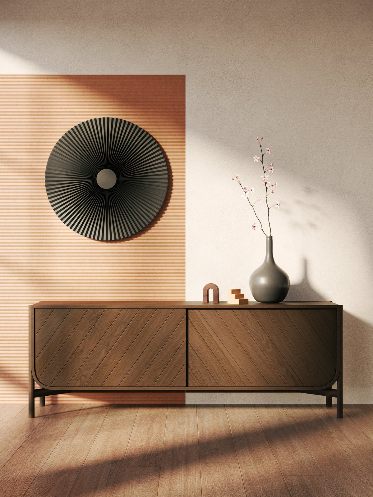 Buffet en chêne teinté 185 x 45 x 65 cm Marius - Hartô - The Cool Republic