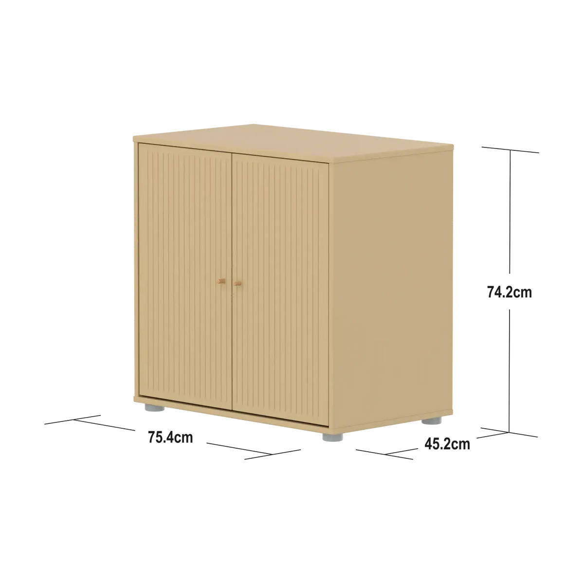 Buffet en mdf beige 75,4x45,2x74,2cm Saga - Flexa — vue 5