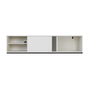 Buffet en mdf et acier gris Met Media - noo.ma - The Cool Republic
