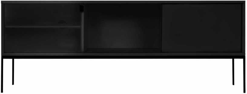 Buffet en mdf et acier noir volcanique Met Media - noo.ma - The Cool Republic