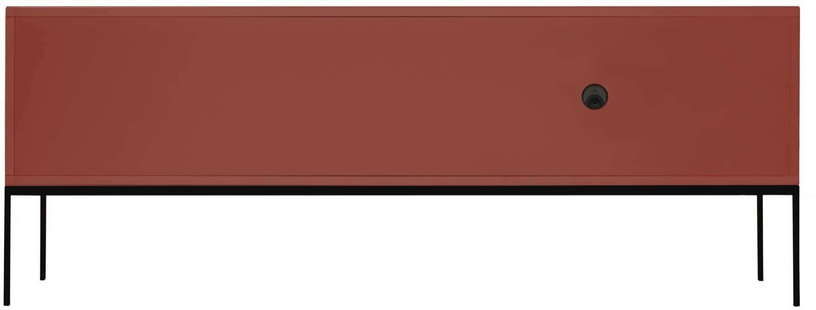 Buffet en mdf et acier terracotta Met Media - noo.ma - The Cool Republic