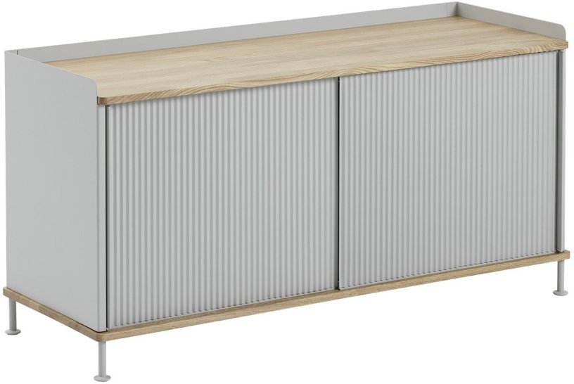 Buffet gris et chêne 124 cm Enfold - Muuto - The Cool Republic