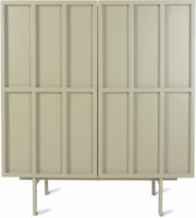 Buffet haut en bois mdf et métal caillou 80 x 40 x 89 cm - Hkliving - The Cool Republic