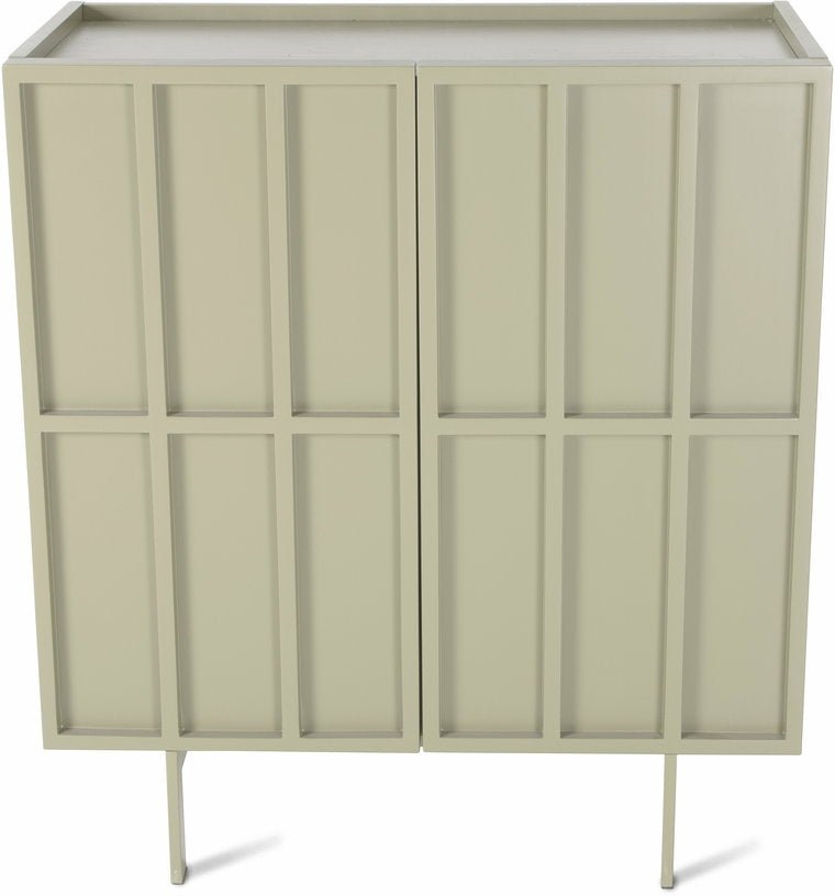 Buffet haut en bois mdf et métal caillou 80 x 40 x 89 cm - Hkliving - The Cool Republic