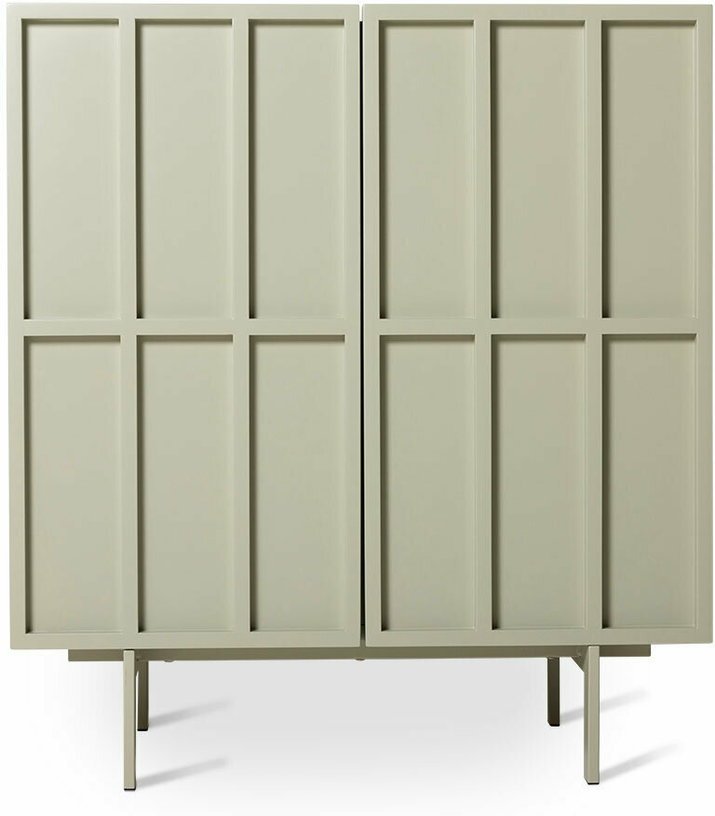 Buffet haut en bois mdf et métal caillou 80 x 40 x 89 cm - Hkliving - The Cool Republic