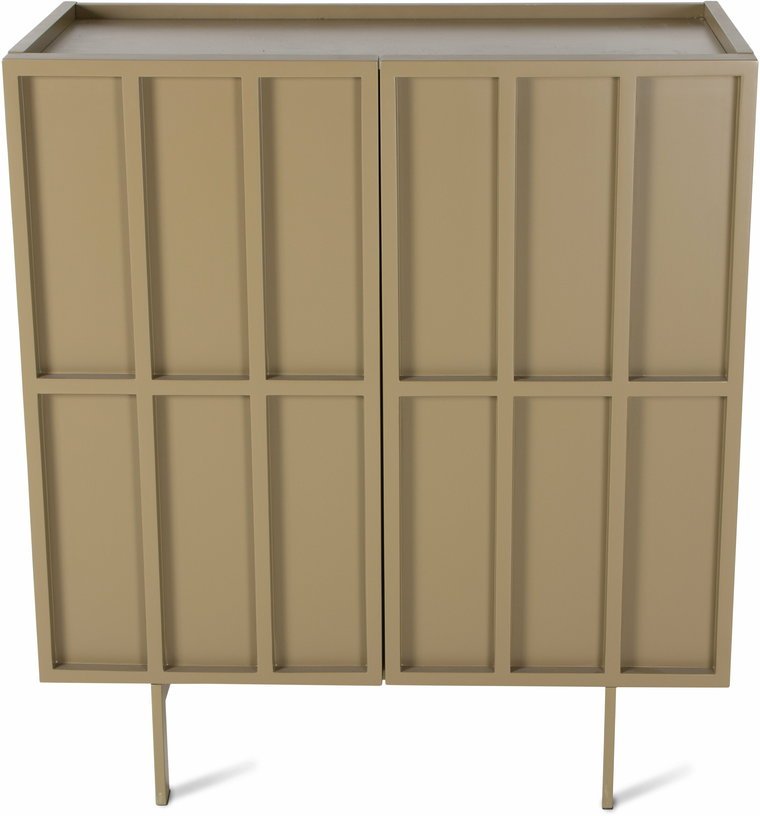 Buffet haut en bois mdf et métal vert olive 80 x 40 x 89 cm - Hkliving - The Cool Republic