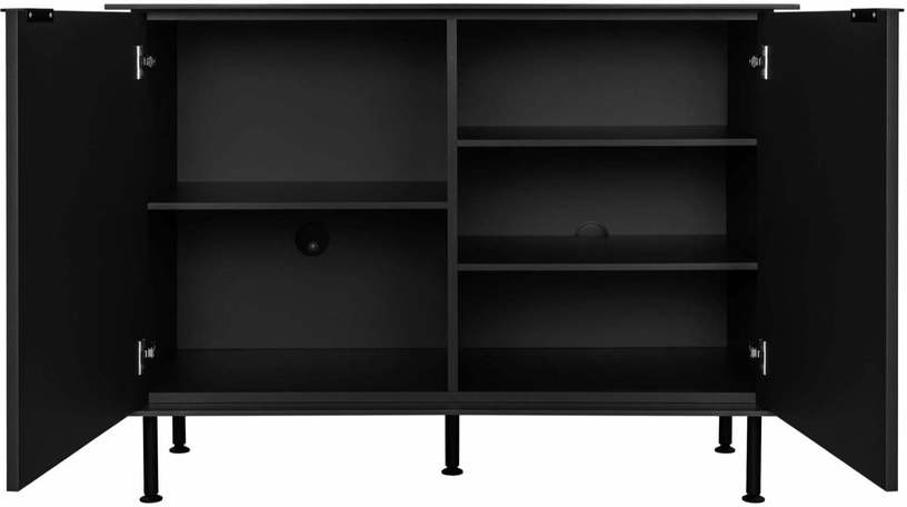 Buffet haut en particules de bois et acier noir volcanique Suumo - noo.ma - The Cool Republic