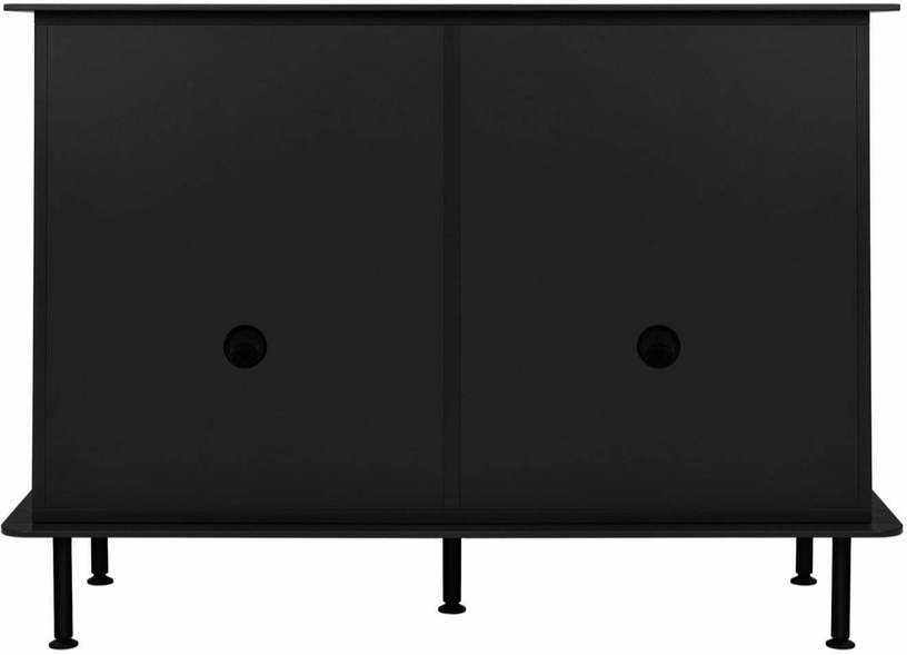 Buffet haut en particules de bois et acier noir volcanique Suumo - noo.ma - The Cool Republic