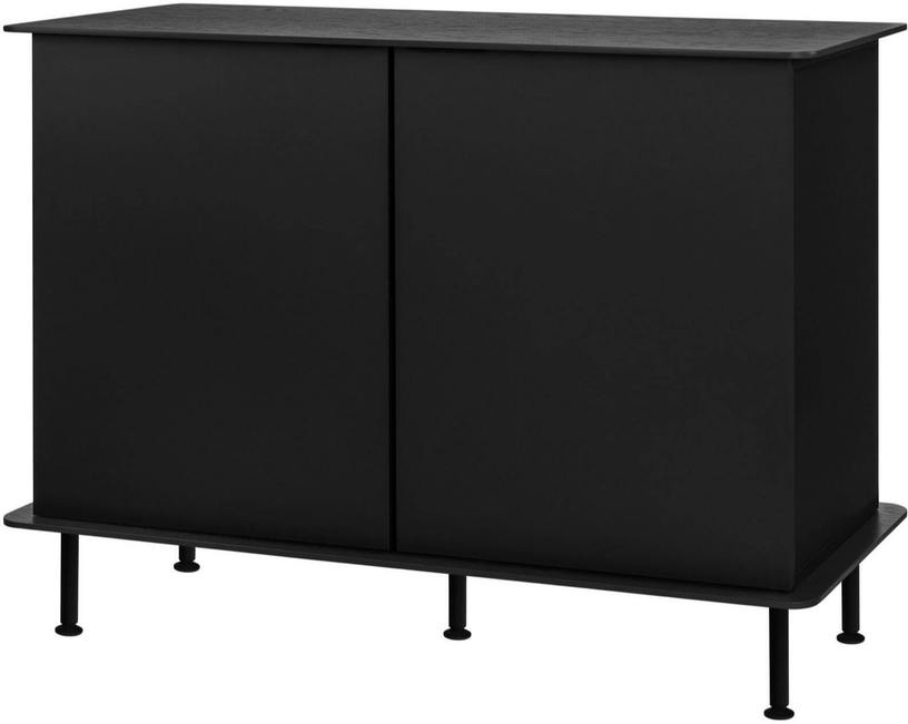 Buffet haut en particules de bois et acier noir volcanique Suumo - noo.ma - The Cool Republic