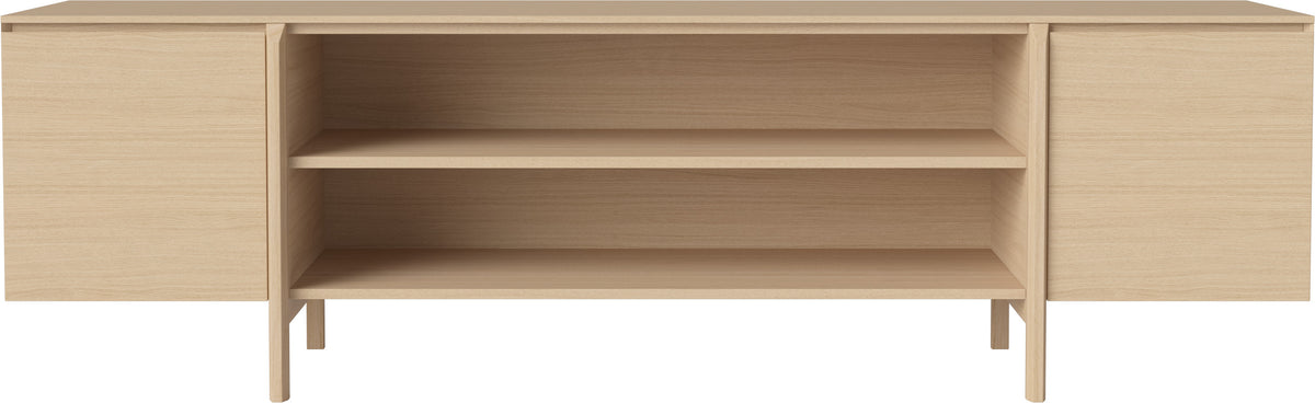 Buffet ouvert en chêne huilé blanchi 240cm Daia - Bolia