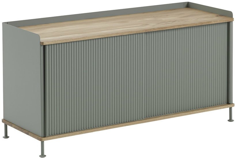 Buffet vert gris et chêne 124 cm Enfold - Muuto - The Cool Republic