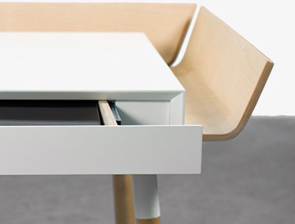 Bureau 2 tiroirs blanc My Writing Desk - Emko - The Cool Republic