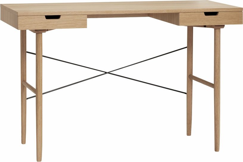 Bureau avec 2 compartiments en chêne naturel - Hübsch - The Cool Republic
