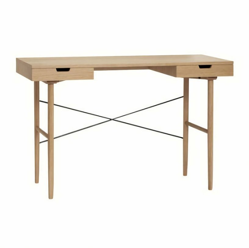 Bureau avec 2 compartiments en chêne naturel - Hübsch - The Cool Republic