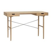 Bureau avec 2 compartiments en chêne naturel - Hübsch - The Cool Republic