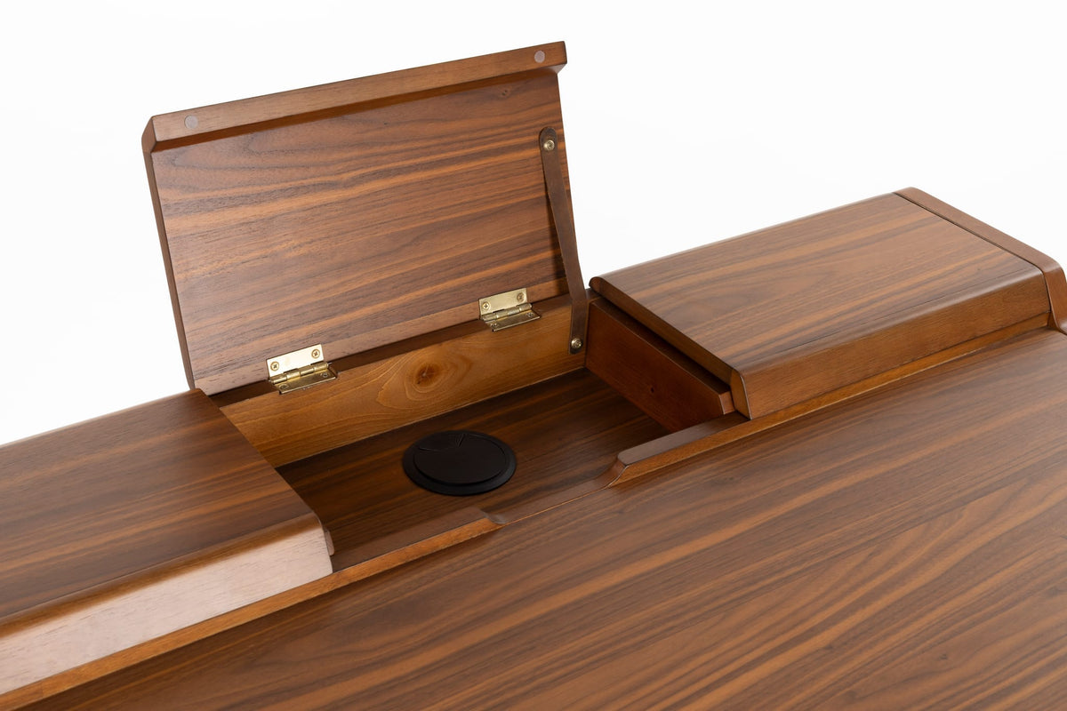 Bureau avec tiroirs en noyer marron 70x120x81cm Kaat - Zuiver — vue 10