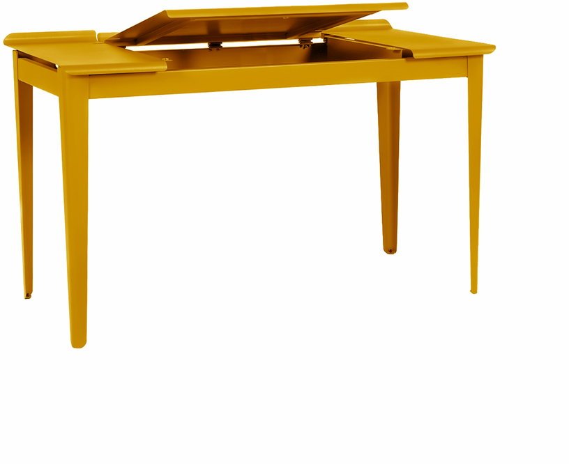 Bureau en acier jaune moutarde mat 130 cm Clapet - Tolix - The Cool Republic