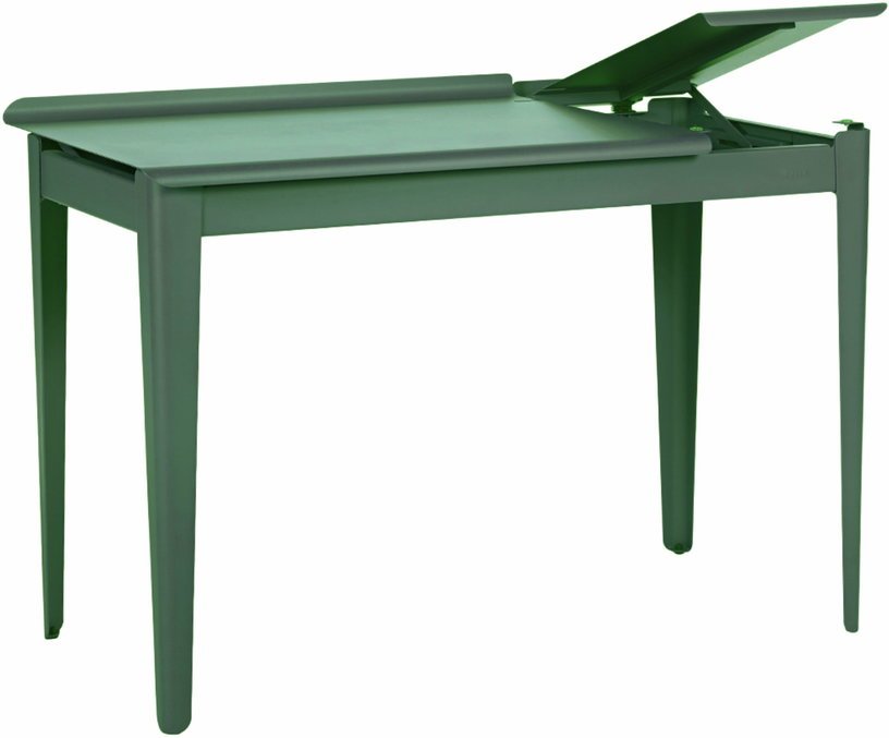 Bureau en acier vert lichen mat fine texture 105 cm Clapet - Tolix - The Cool Republic