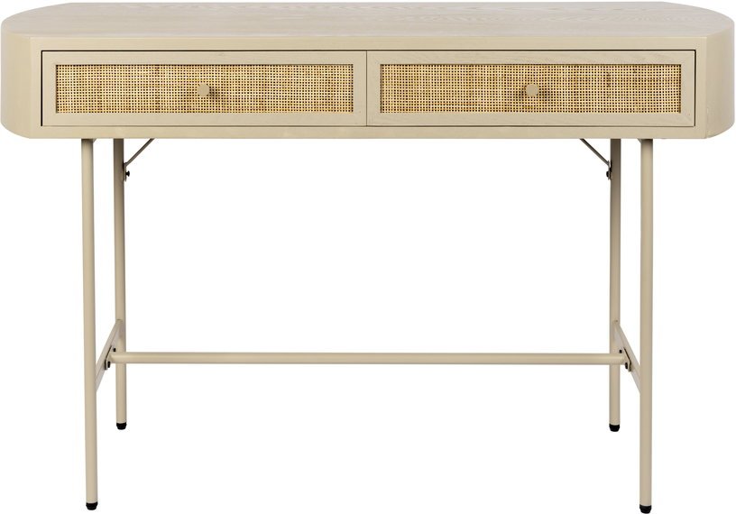 Bureau en bois et métal beige 40x120x76cm Sora - The Cool Republic - The Cool Republic