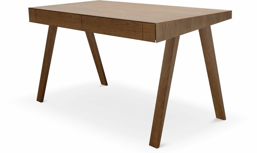 Bureau en bois foncé lituanien 140 cm 4.9 Drawers - Emko - The Cool Republic
