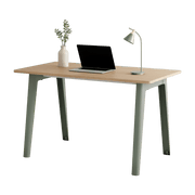 Bureau en chêne éco-certifié 130 x 70 cm piètements gris eucalyptus New Modern -Tiptoe - The Cool Republic