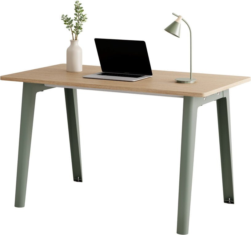 Bureau en chêne éco - certifié 130 x 70 cm piètements gris eucalyptus New Modern - Tiptoe - The Cool Republic