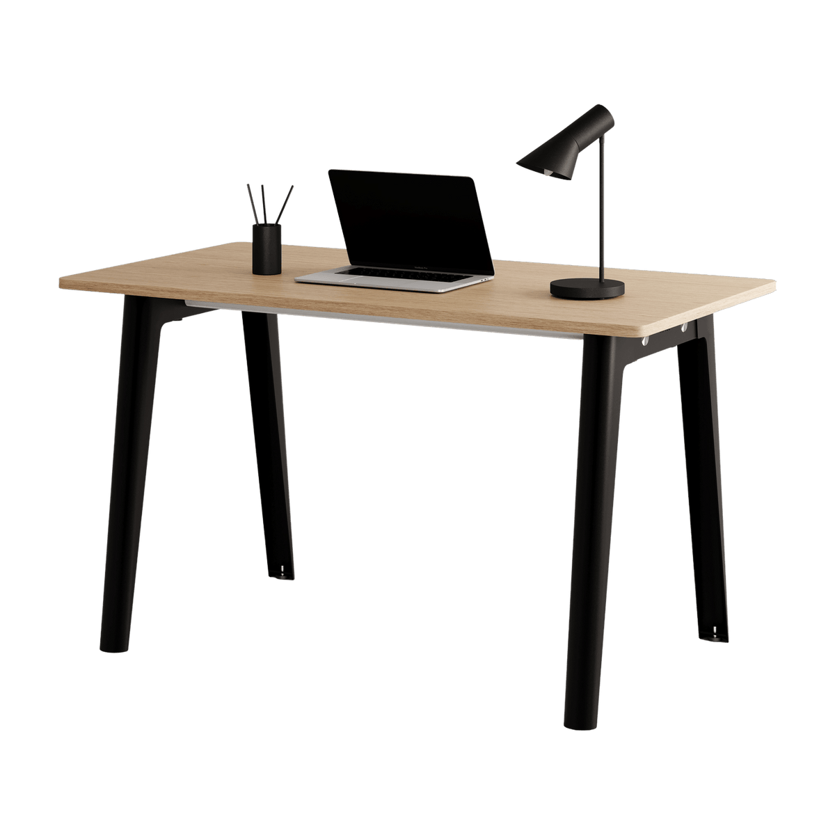 Bureau in eco-certified oak 130 x 70 cm black legs New Modern - Tiptoe - The Cool Republic