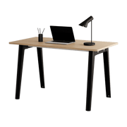Bureau en chêne éco-certifié 130 x 70 cm piètements noirs New Modern -Tiptoe - The Cool Republic