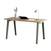 Bureau en chêne éco-certifié 150 x 70 cm piètements gris eucalyptus New Modern -Tiptoe - The Cool Republic