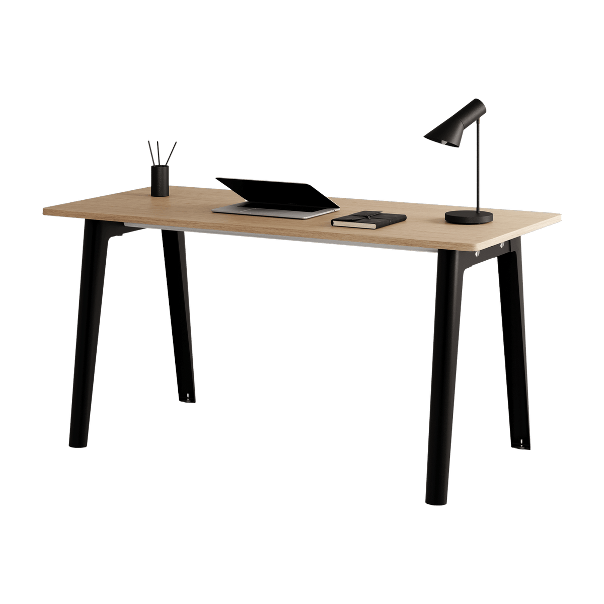 Bureau in eco-certified oak 150 x 70 cm black legs New Modern - Tiptoe - The Cool Republic
