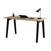 Bureau en chêne éco-certifié 150 x 70 cm piètements noirs New Modern -Tiptoe - The Cool Republic