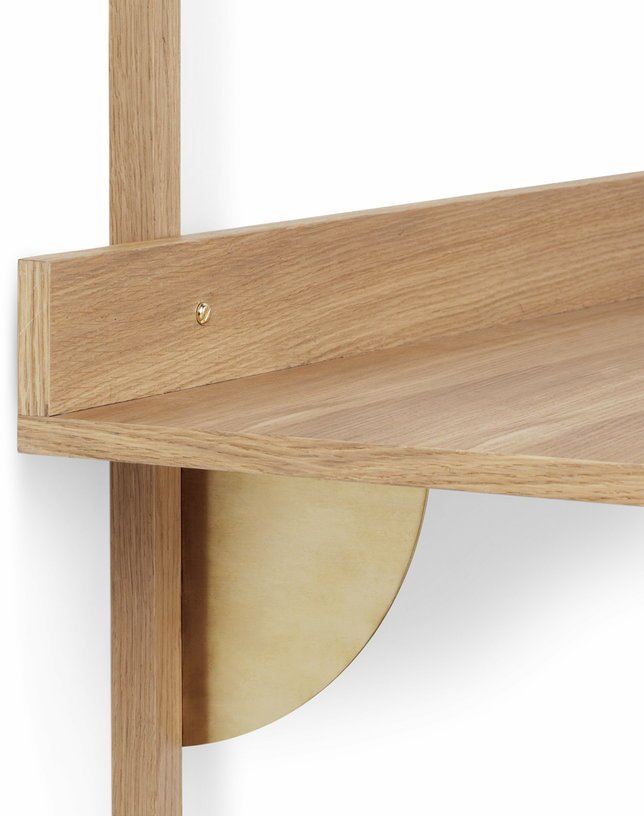 Bureau en chène et laiton Sector - Ferm Living - The Cool Republic