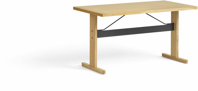 Bureau en chêne naturel et noir 140 cm Passerelle - Hay - The Cool Republic