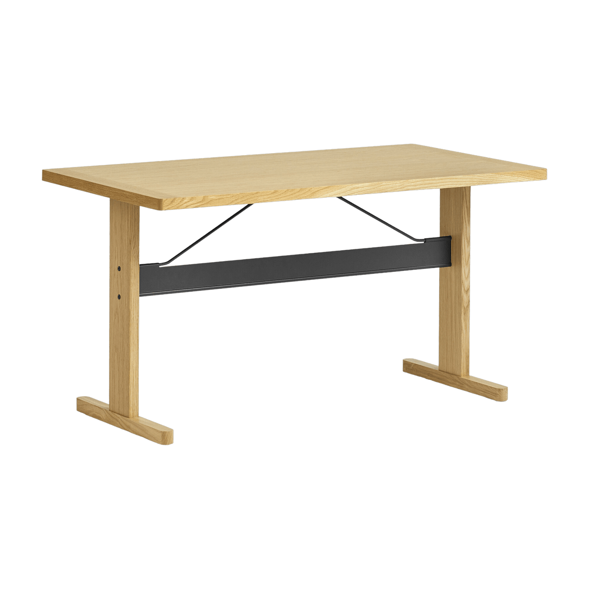 Bureau in natural and black oak 140 cm Passerelle - Hay - The Cool Republic