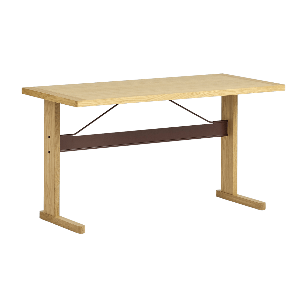 Bureau in natural oak and terracotta 140 cm Passerelle - Hay - The Cool Republic